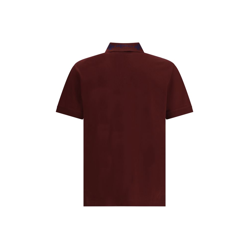 Alexander McQueen Baumwoll-Poloshirt in Bordeaux