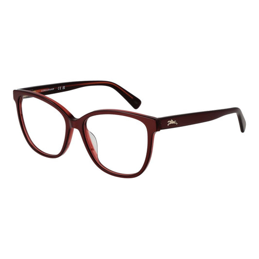 Longchamp Rote Acetat-Brille (Gestell)