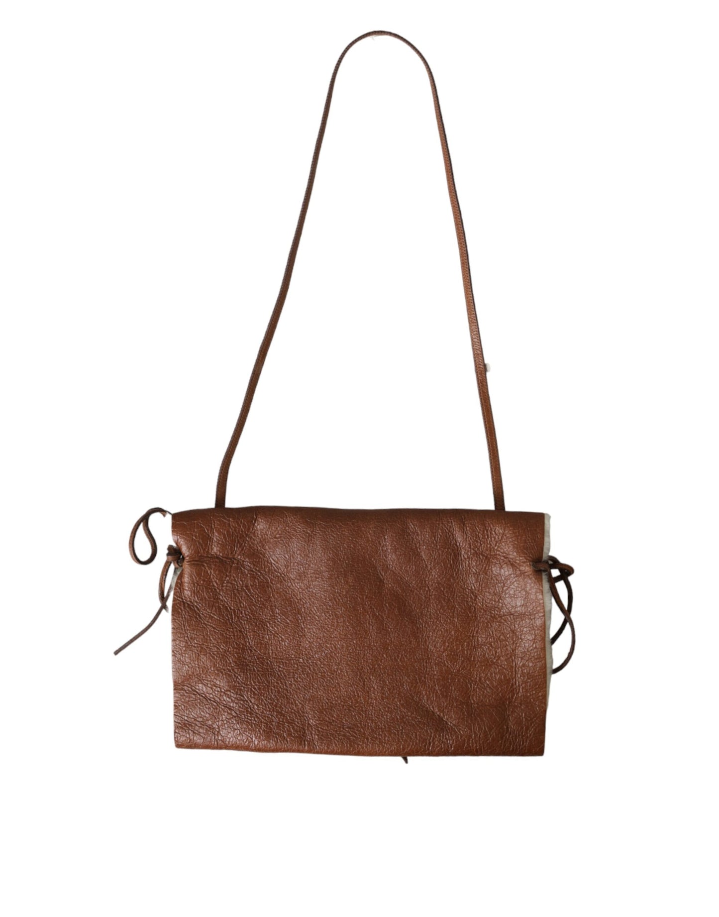 Miu Miu Brauner Lederpelz Innenfutter Halsband WinterFleece Handwärmer