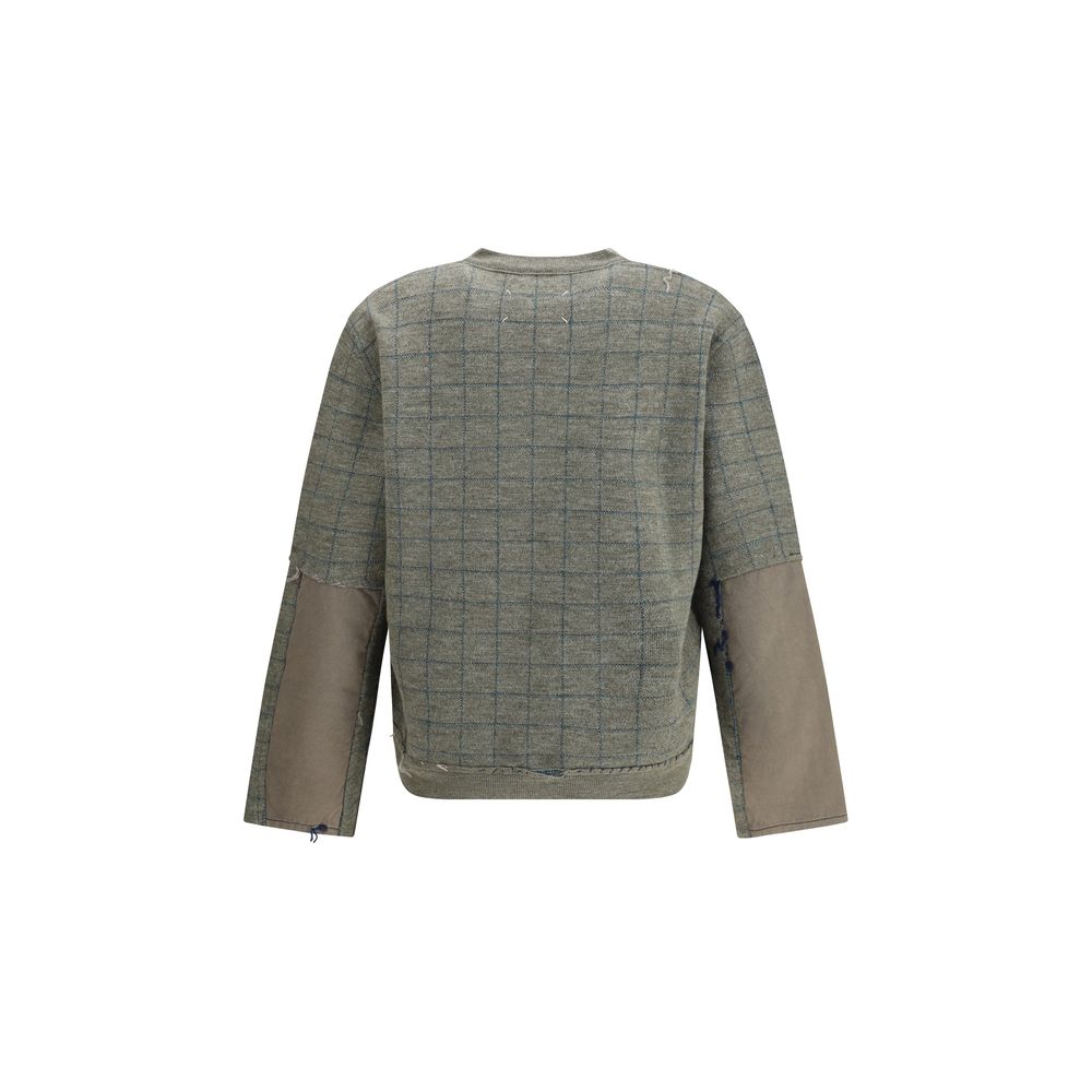 Margiela Grüner Woll-Fleece-Sweatshirt