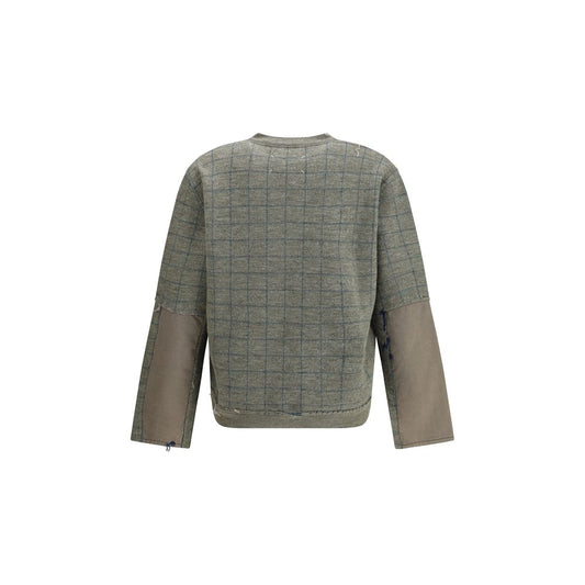 Margiela Grüner Woll-Fleece-Sweatshirt