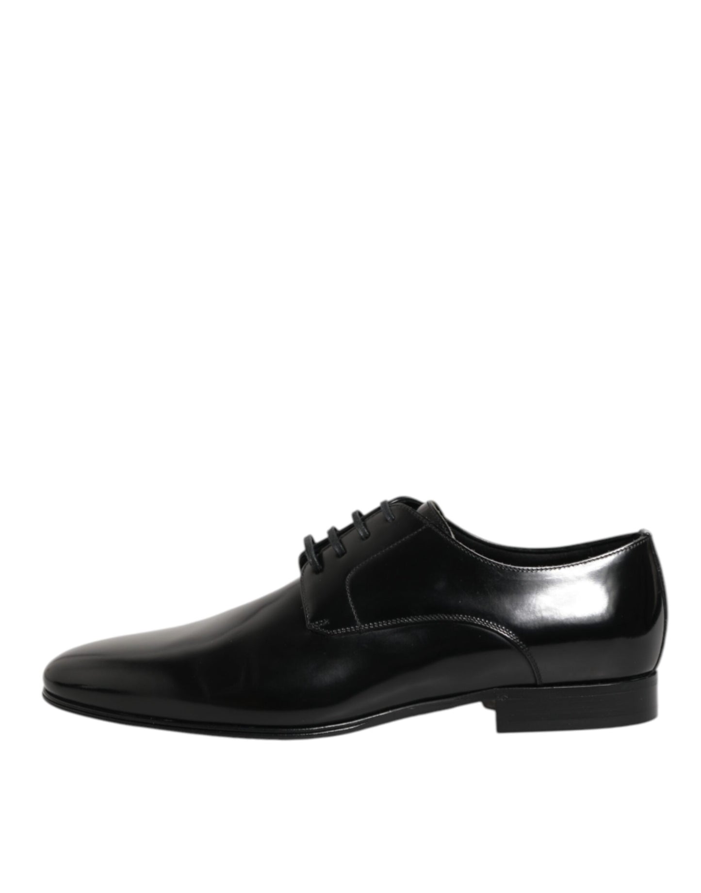 Dolce & Gabbana Schwarzes Kalbsleder Derby Herren Anzugschuhe