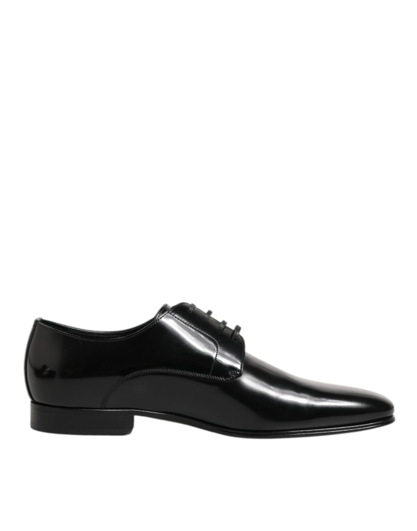 Dolce & Gabbana Schwarzes Kalbsleder Derby Herren Anzugschuhe