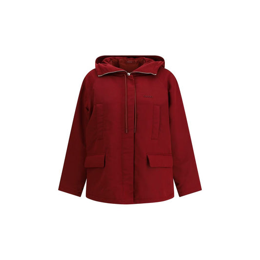 Gucci Polyester-Jacke in Bordeaux
