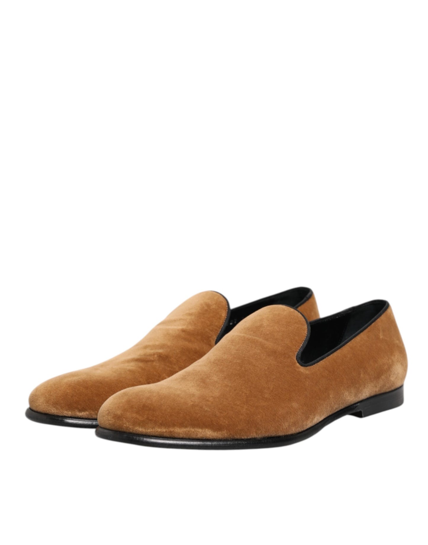 Dolce & Gabbana Braun Wildleder Slip On Männer Loafers Formale Schuhe