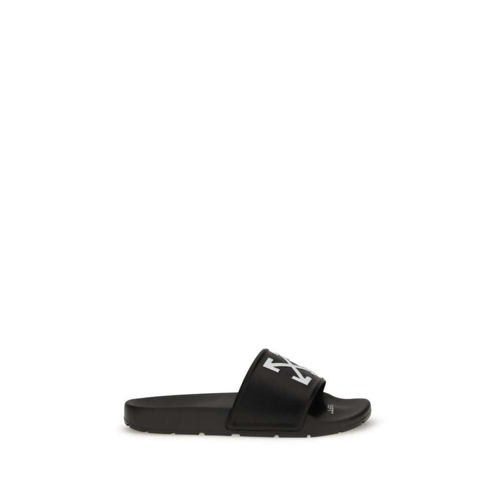 Off-White Schwarze Polyethylen-Sandalen