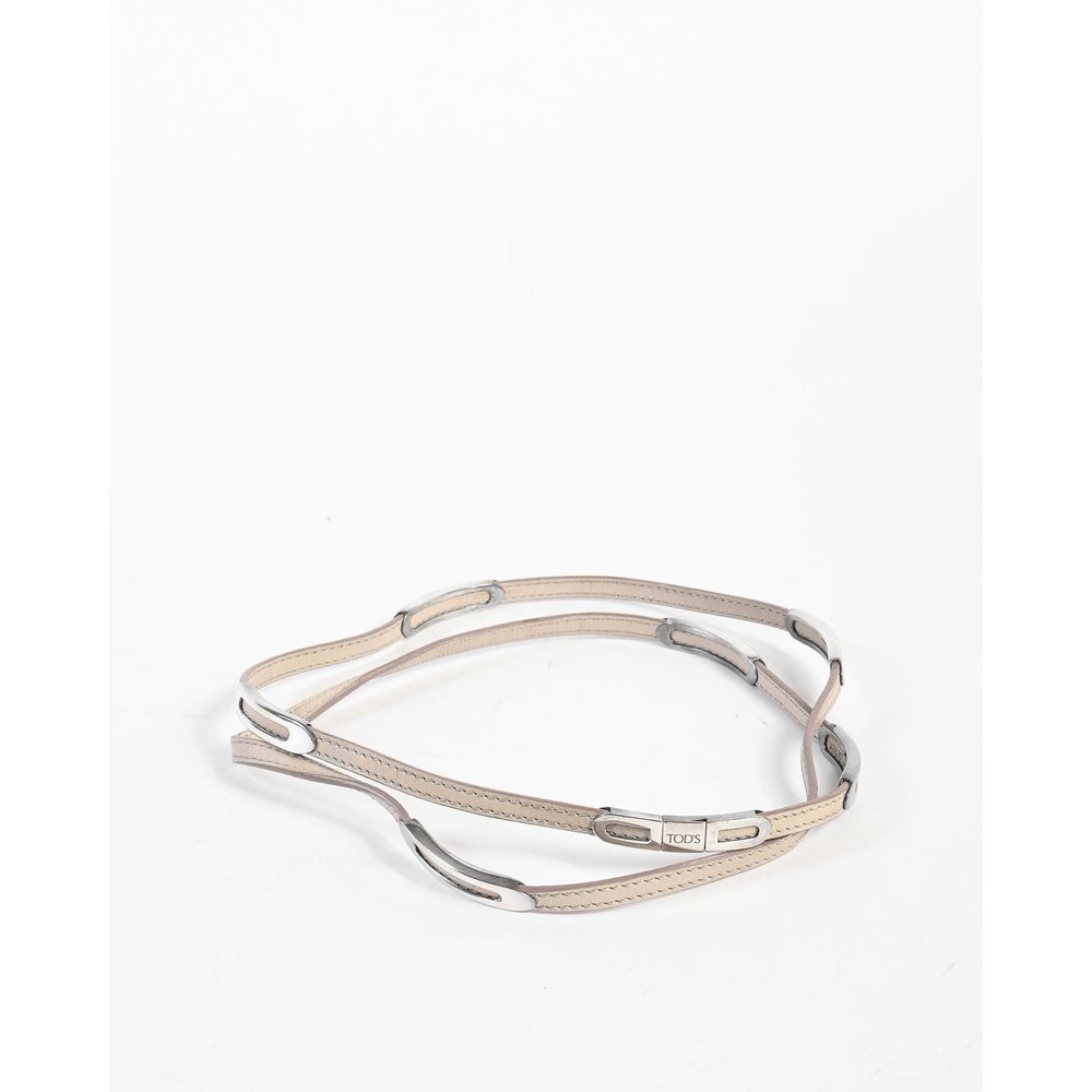 Tod's Beigefarbenes Lederarmband