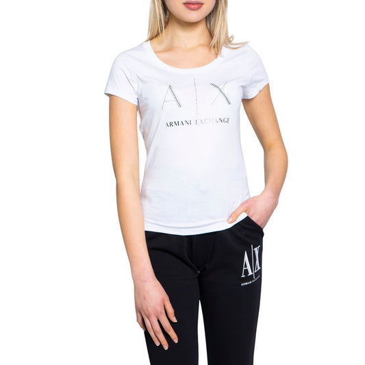 Armani Exchange T-Shirt aus weißer Baumwolle