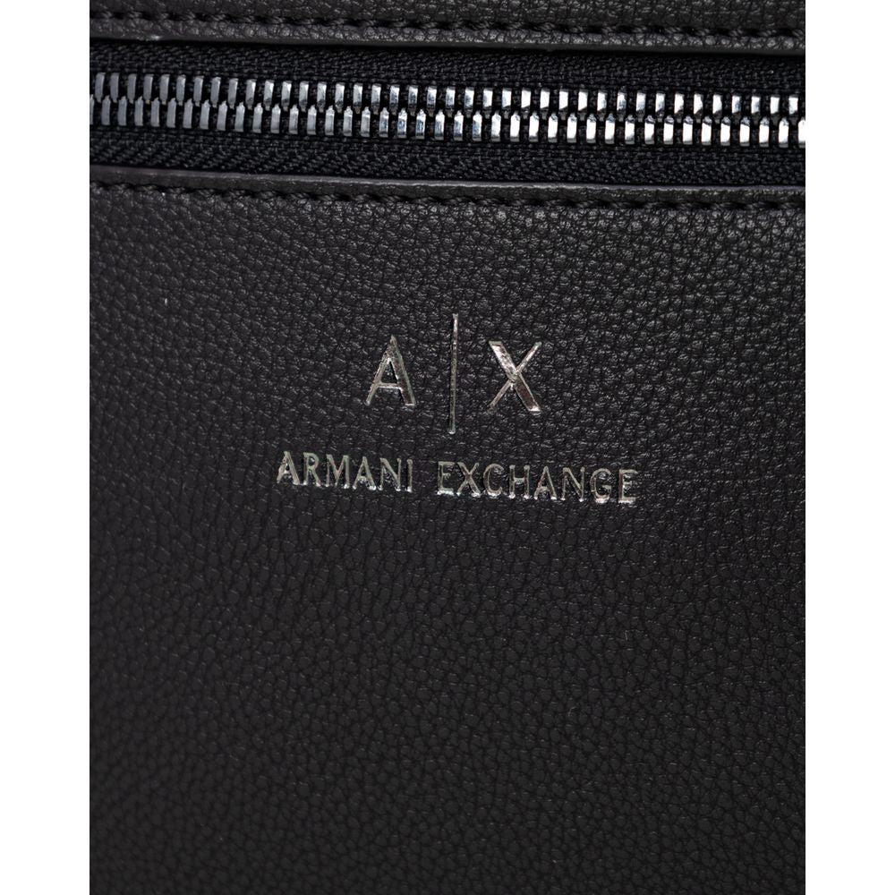 Armani Exchange Schwarze Polyester-Messenger-Tasche