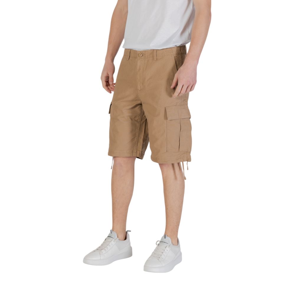 Jack Jones Beige Baumwoll-Bermuda-Shorts