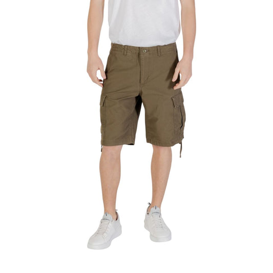 Jack Jones Grüne Baumwoll-Bermuda-Shorts
