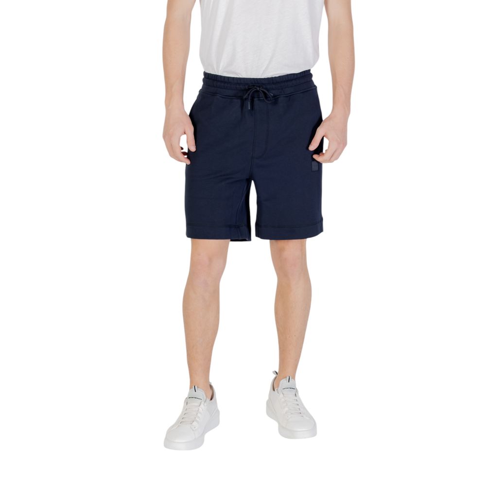 Hugo Boss Blaue Baumwoll-Bermuda-Shorts
