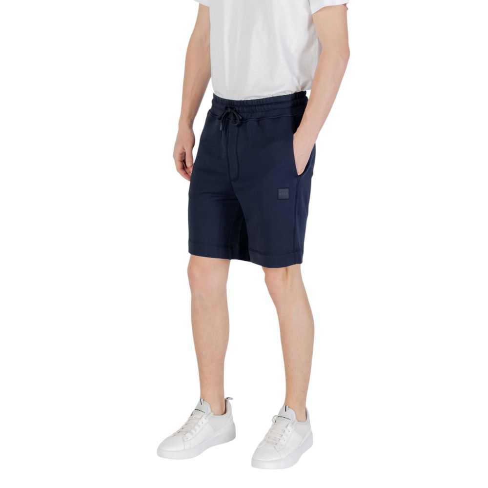Hugo Boss Blaue Baumwoll-Bermuda-Shorts