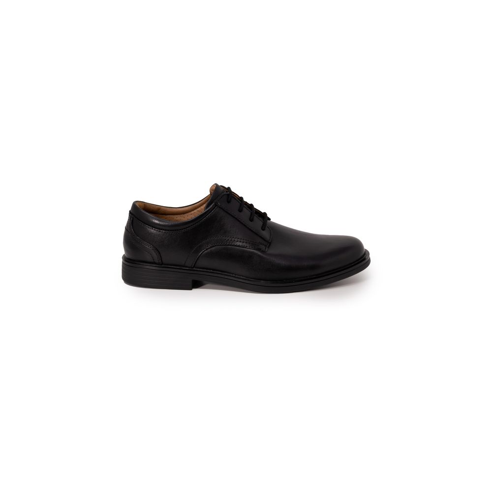 Clarks Schwarze Leder-Oxfords und -Derbies