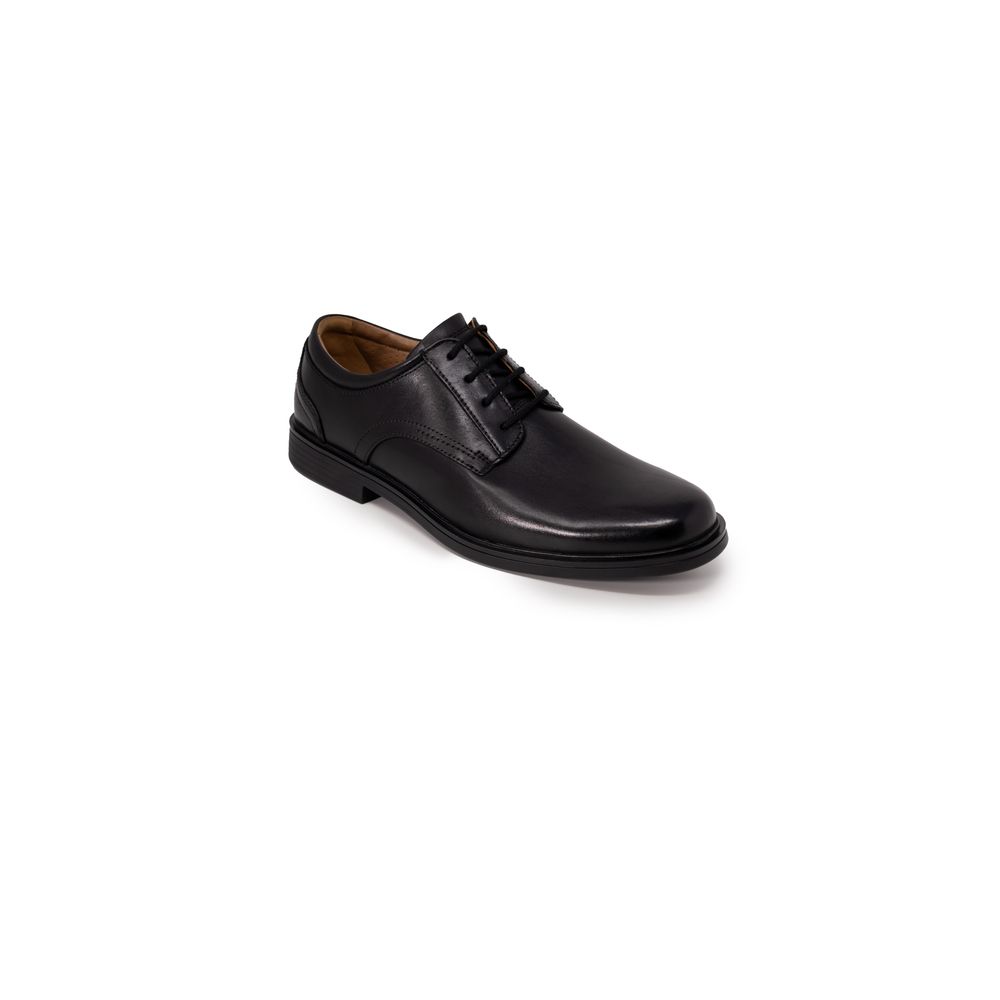 Clarks Schwarze Leder-Oxfords und -Derbies