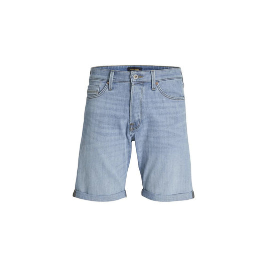 Jack Jones Hellblaue Baumwoll-Bermuda-Shorts