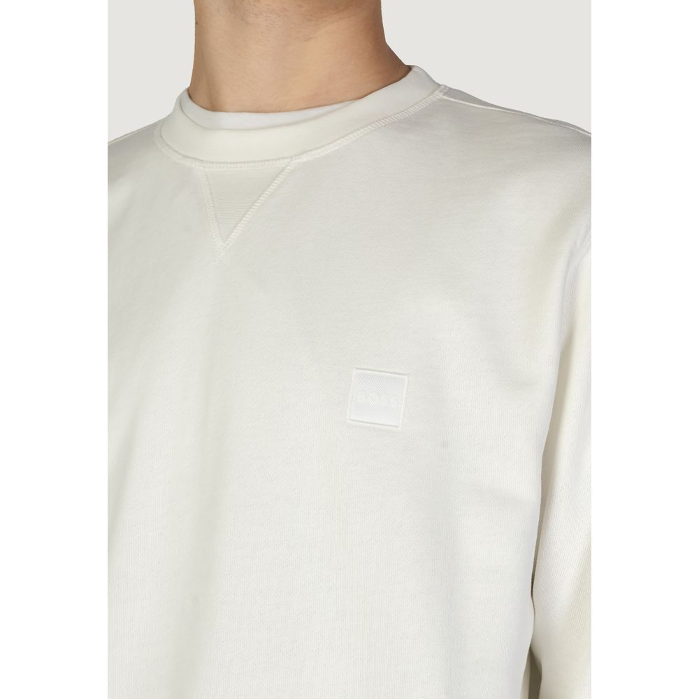Hugo Boss Weißes Baumwoll-Sweatshirt