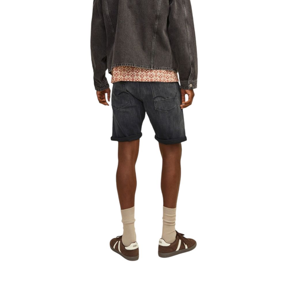 Jack Jones Schwarze Baumwoll-Bermuda-Shorts