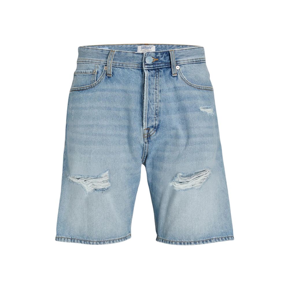 Jack Jones Hellblaue Baumwoll-Bermuda-Shorts