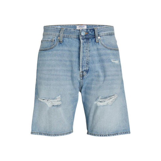 Jack Jones Hellblaue Baumwoll-Bermuda-Shorts