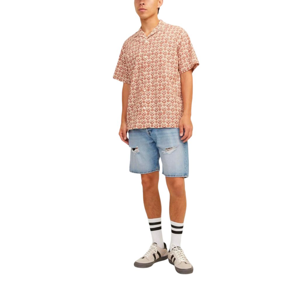 Jack Jones Hellblaue Baumwoll-Bermuda-Shorts