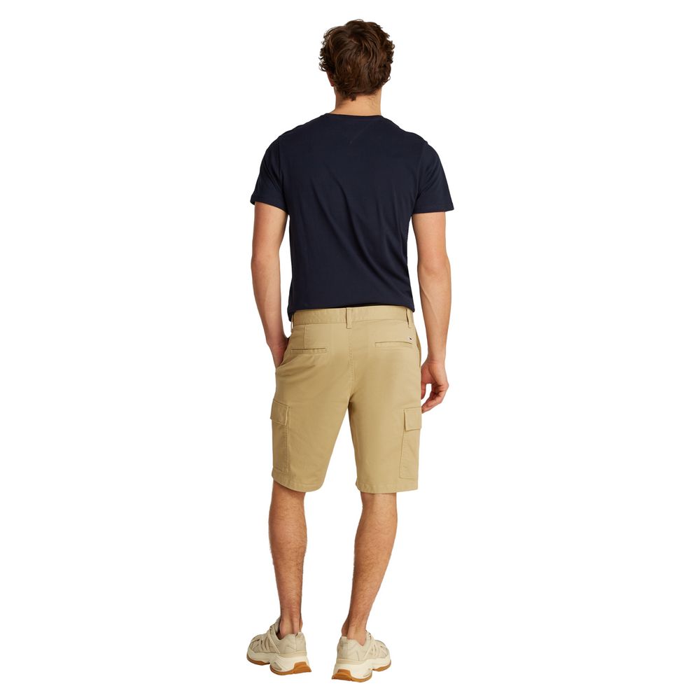 Tommy Hilfiger Jeans Beigefarbene Baumwoll-Bermuda-Shorts