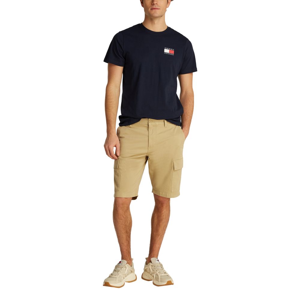 Tommy Hilfiger Jeans Beigefarbene Baumwoll-Bermuda-Shorts