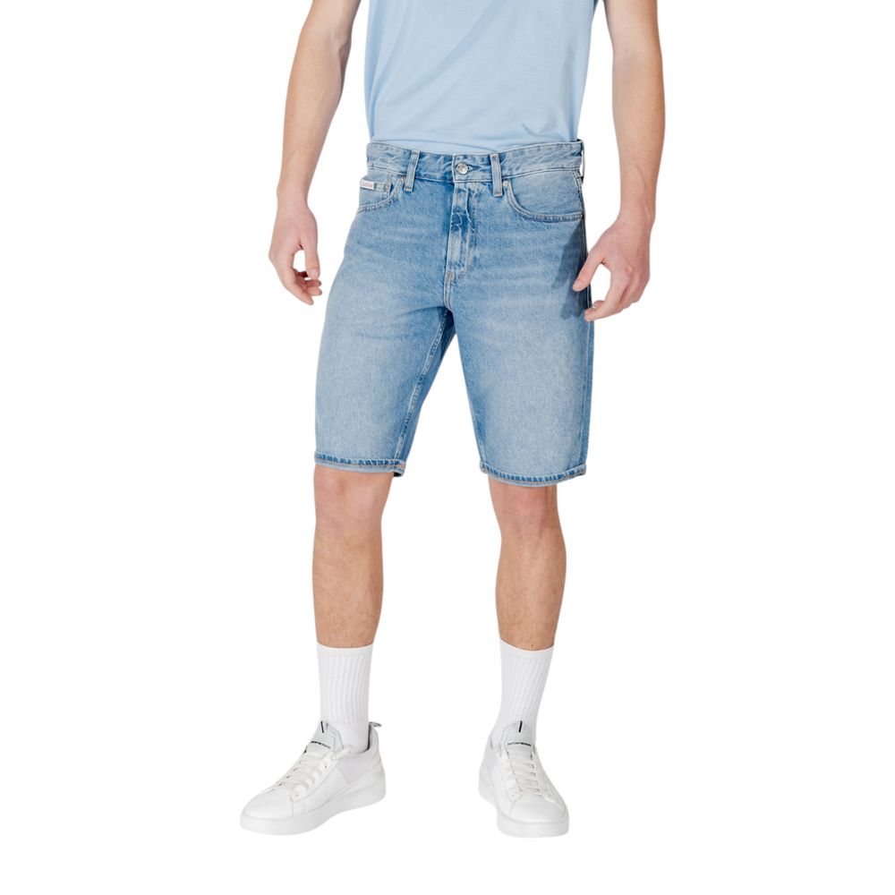 Calvin Klein Jeans Blaue Baumwoll-Bermuda-Shorts