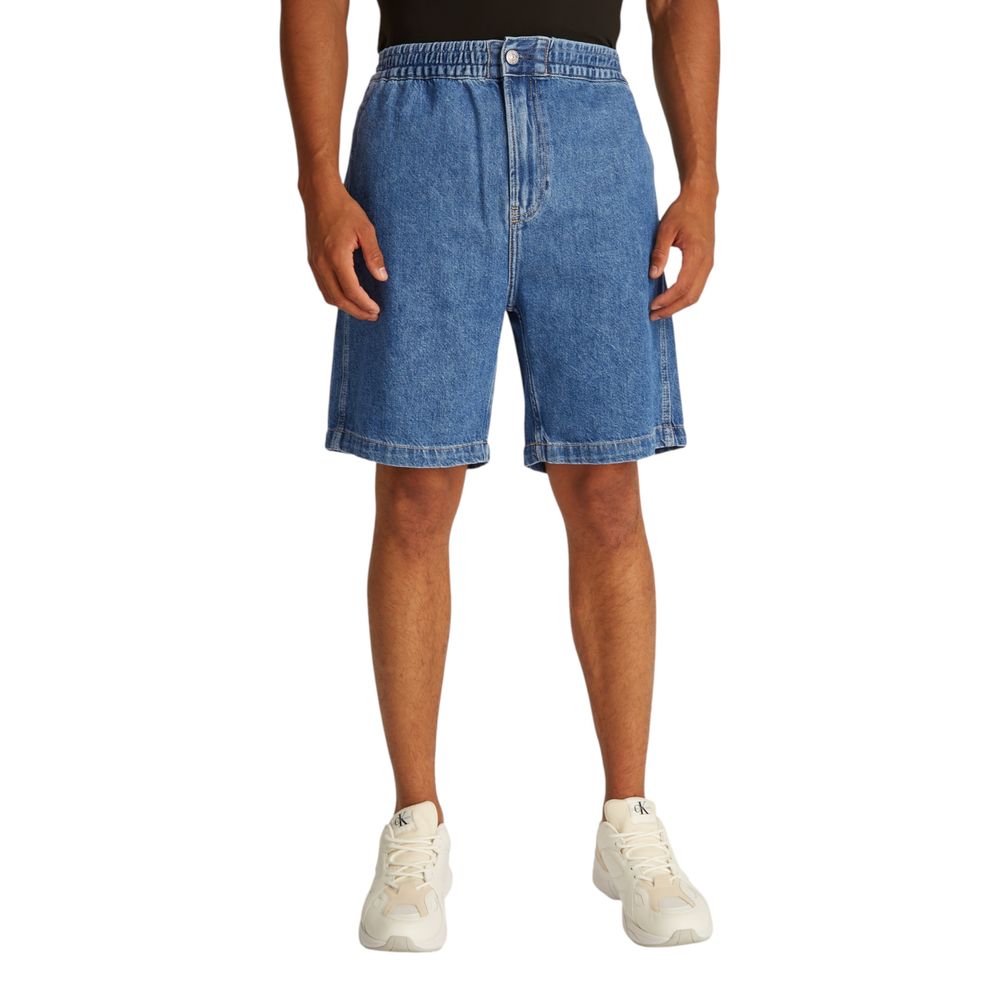 Calvin Klein Jeans Blaue Baumwoll-Bermuda-Shorts