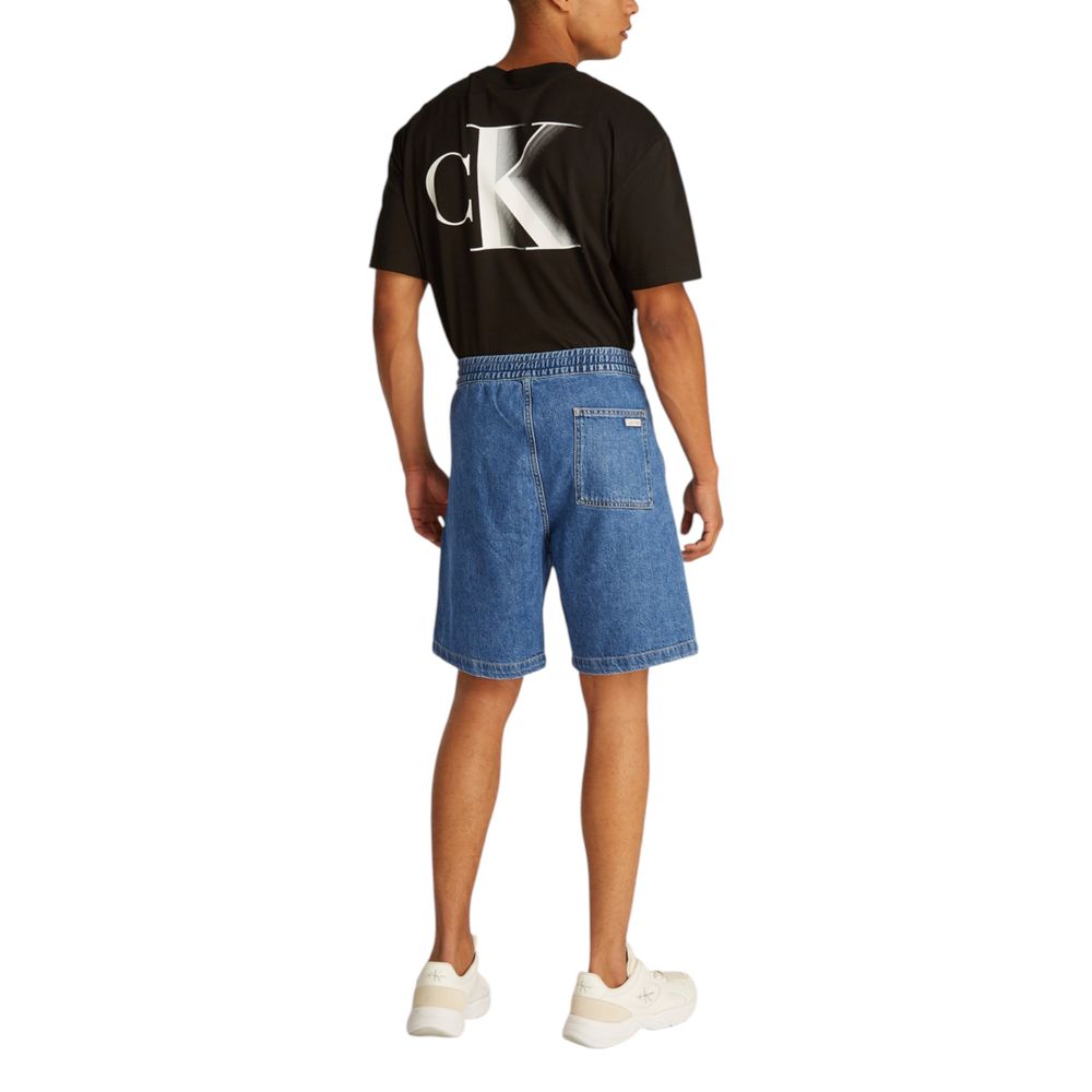 Calvin Klein Jeans Blaue Baumwoll-Bermuda-Shorts