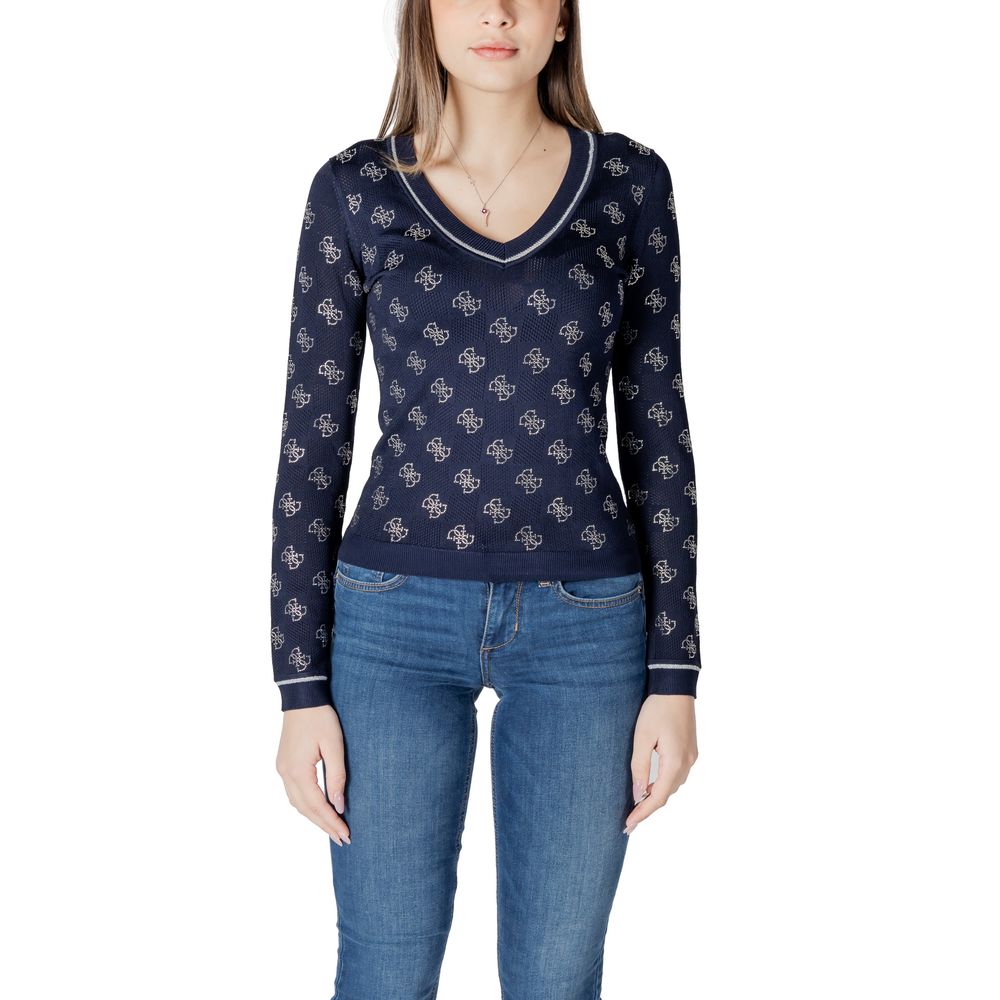 Guess Blauer Viskose-Pullover