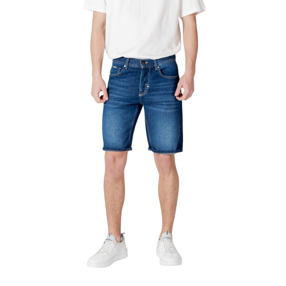 Antony Morato Blaue Baumwoll-Bermuda-Shorts