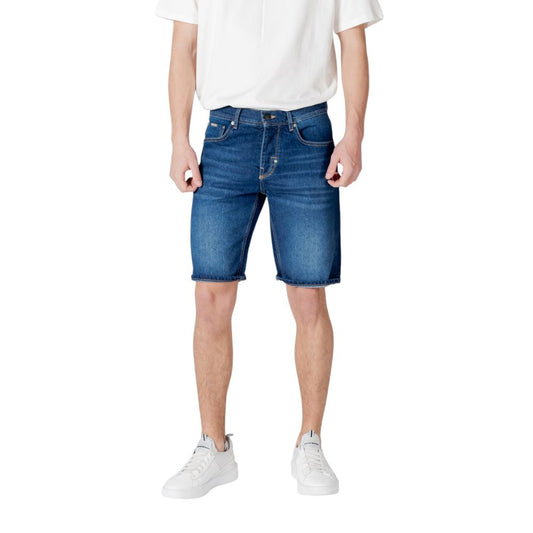 Antony Morato Blaue Baumwoll-Bermuda-Shorts