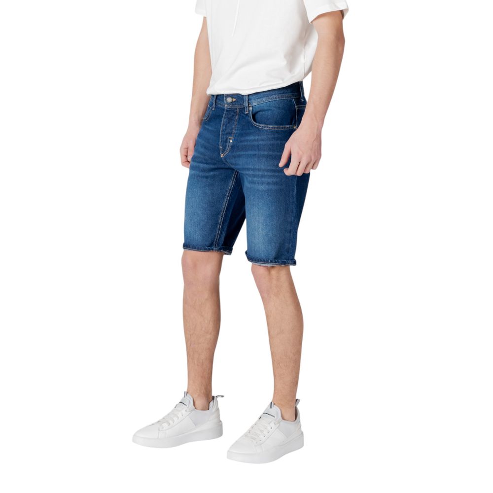 Antony Morato Blaue Baumwoll-Bermuda-Shorts