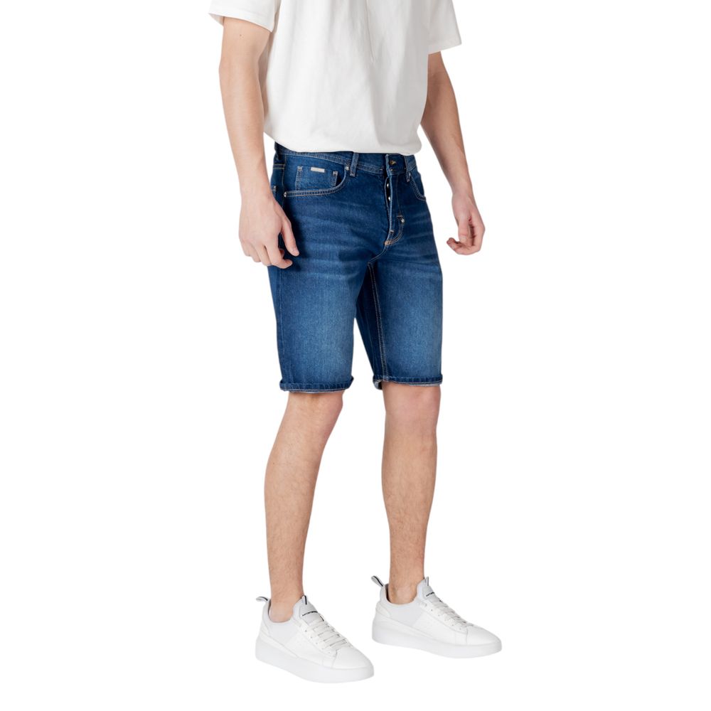 Antony Morato Blaue Baumwoll-Bermuda-Shorts