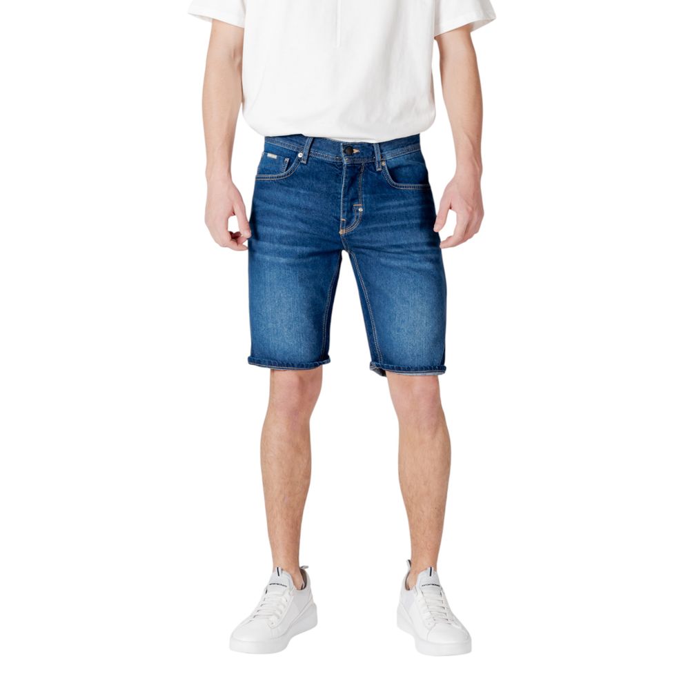 Antony Morato Blaue Baumwoll-Bermuda-Shorts
