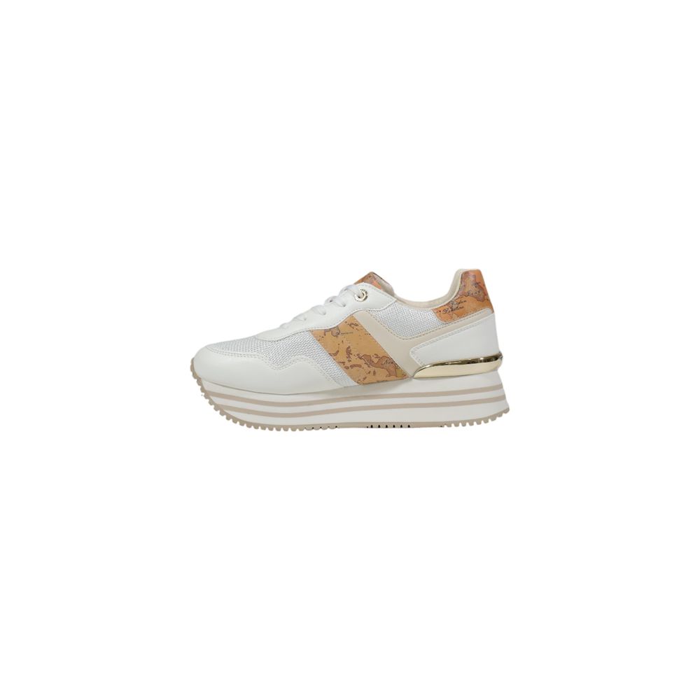 Alviero Martini Prima Classe Weiße Polyethylen-Plateau-Sneaker