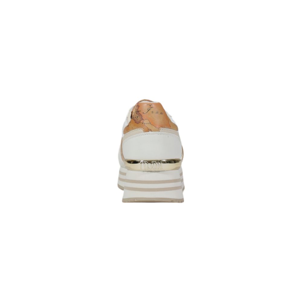 Alviero Martini Prima Classe Weiße Polyethylen-Plateau-Sneaker