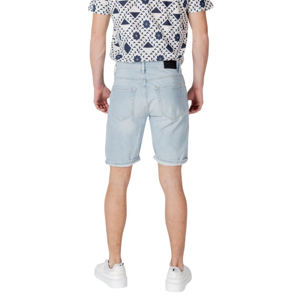 Antony Morato Hellblaue Baumwoll-Bermuda-Shorts