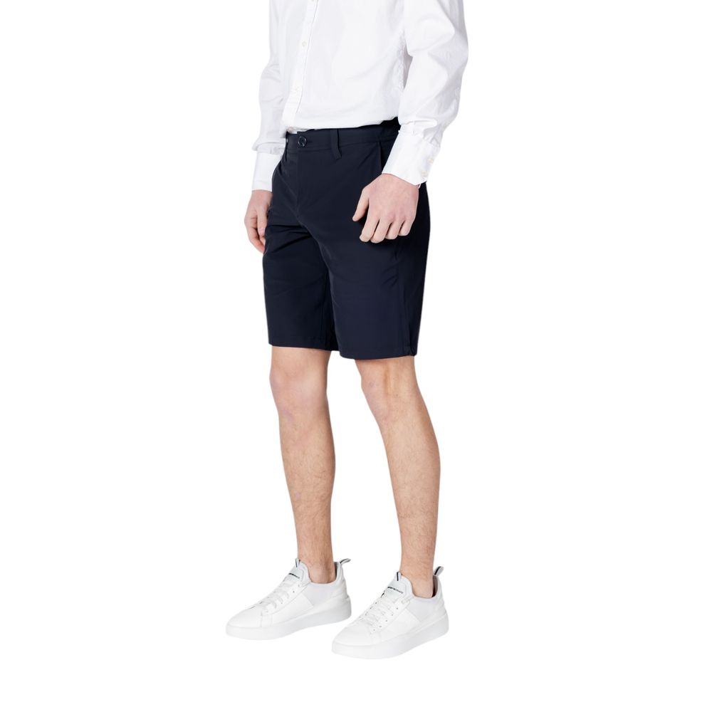 Armani Exchange Blaue Polyamid-Bermuda-Shorts
