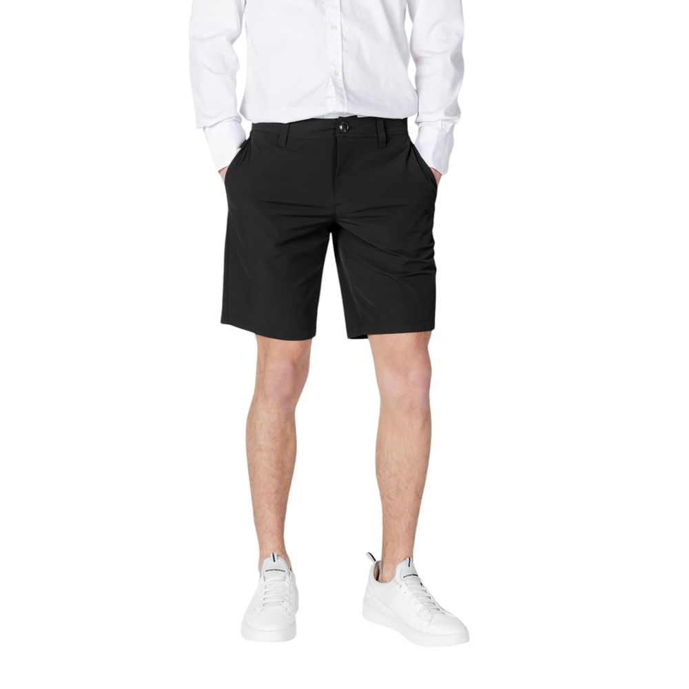 Armani Exchange Schwarze Polyamid-Bermudashorts