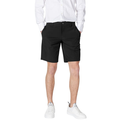 Armani Exchange Schwarze Polyamid-Bermudashorts