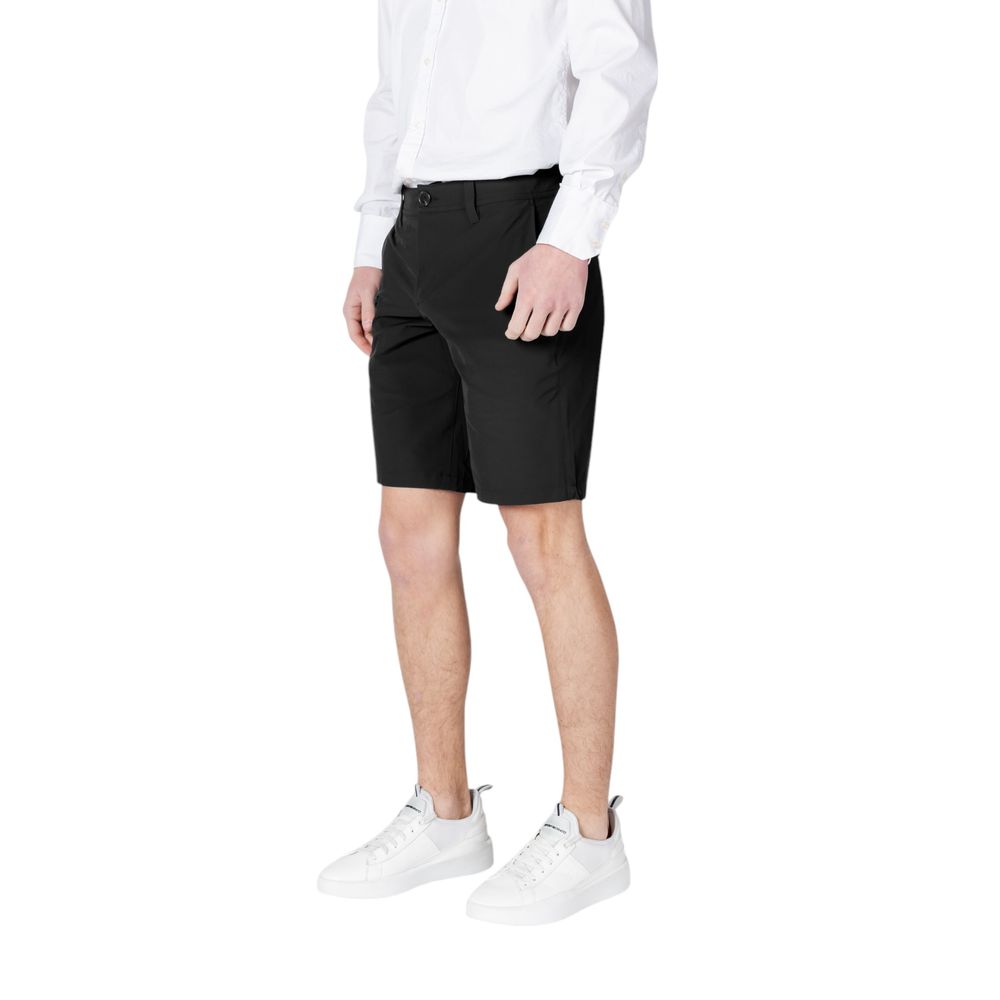 Armani Exchange Schwarze Polyamid-Bermudashorts
