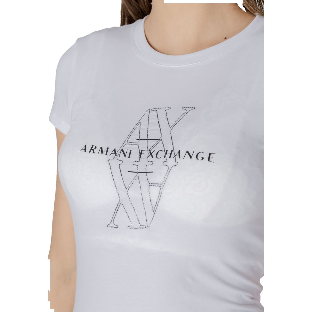 Armani Exchange T-Shirt aus weißer Baumwolle