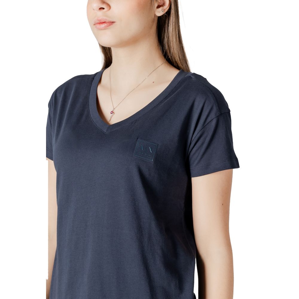Armani Exchange T-Shirt aus blauer Baumwolle