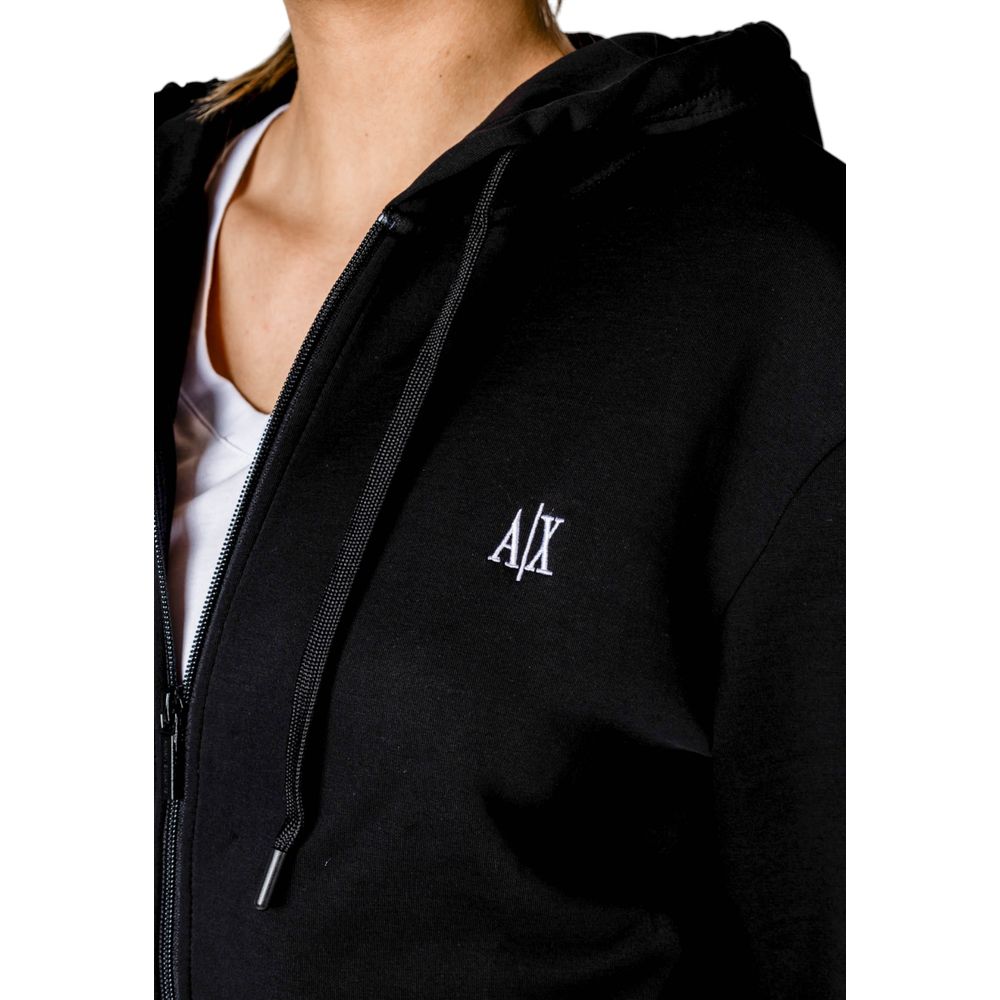 Armani Exchange Schwarzer Baumwoll-Hoodie