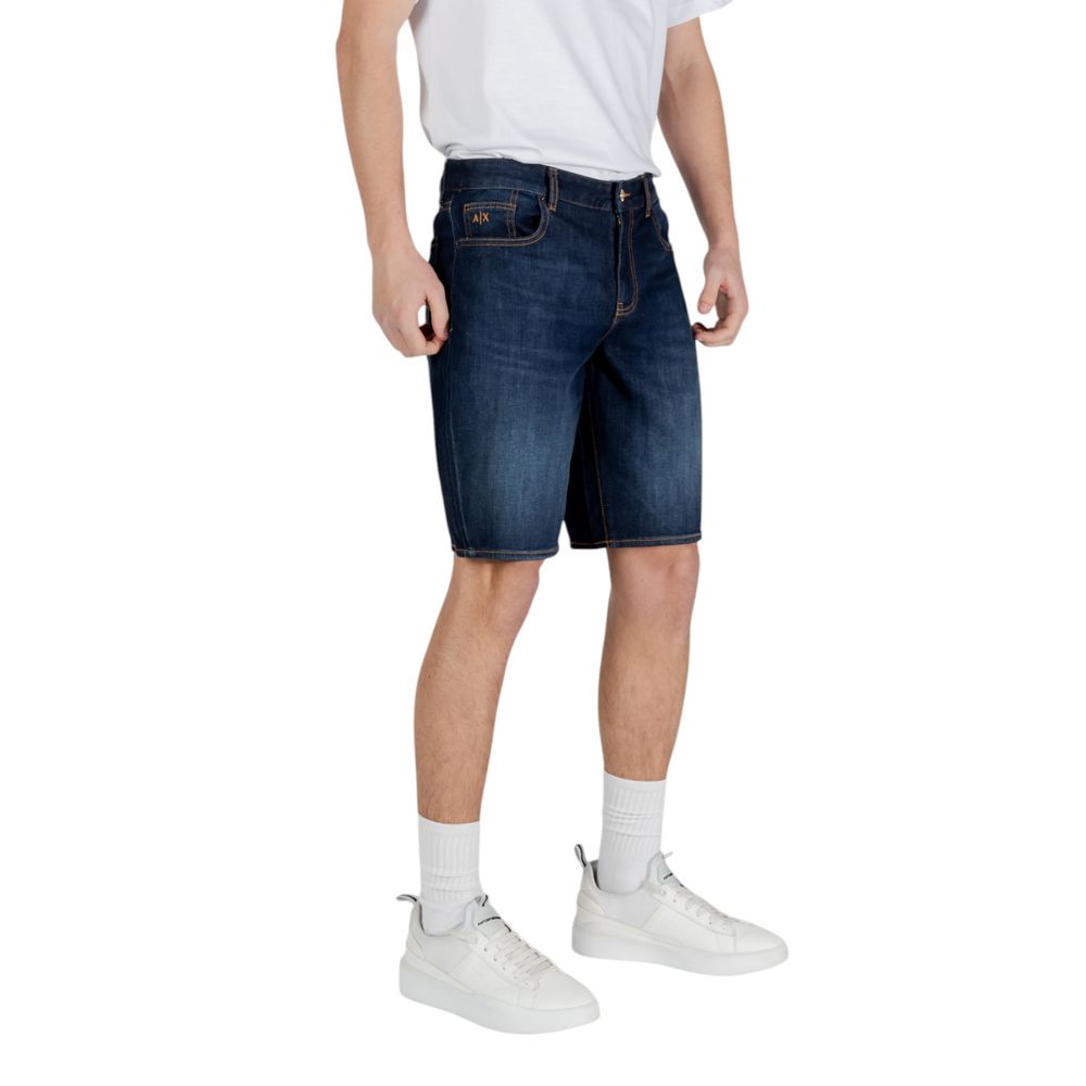 Armani Exchange Blaue Baumwoll-Bermuda-Shorts