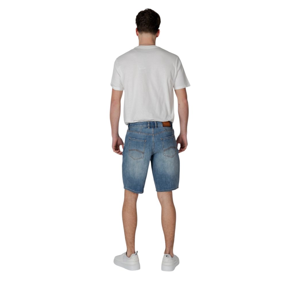 Armani Exchange Blaue Polyester-Bermuda-Shorts