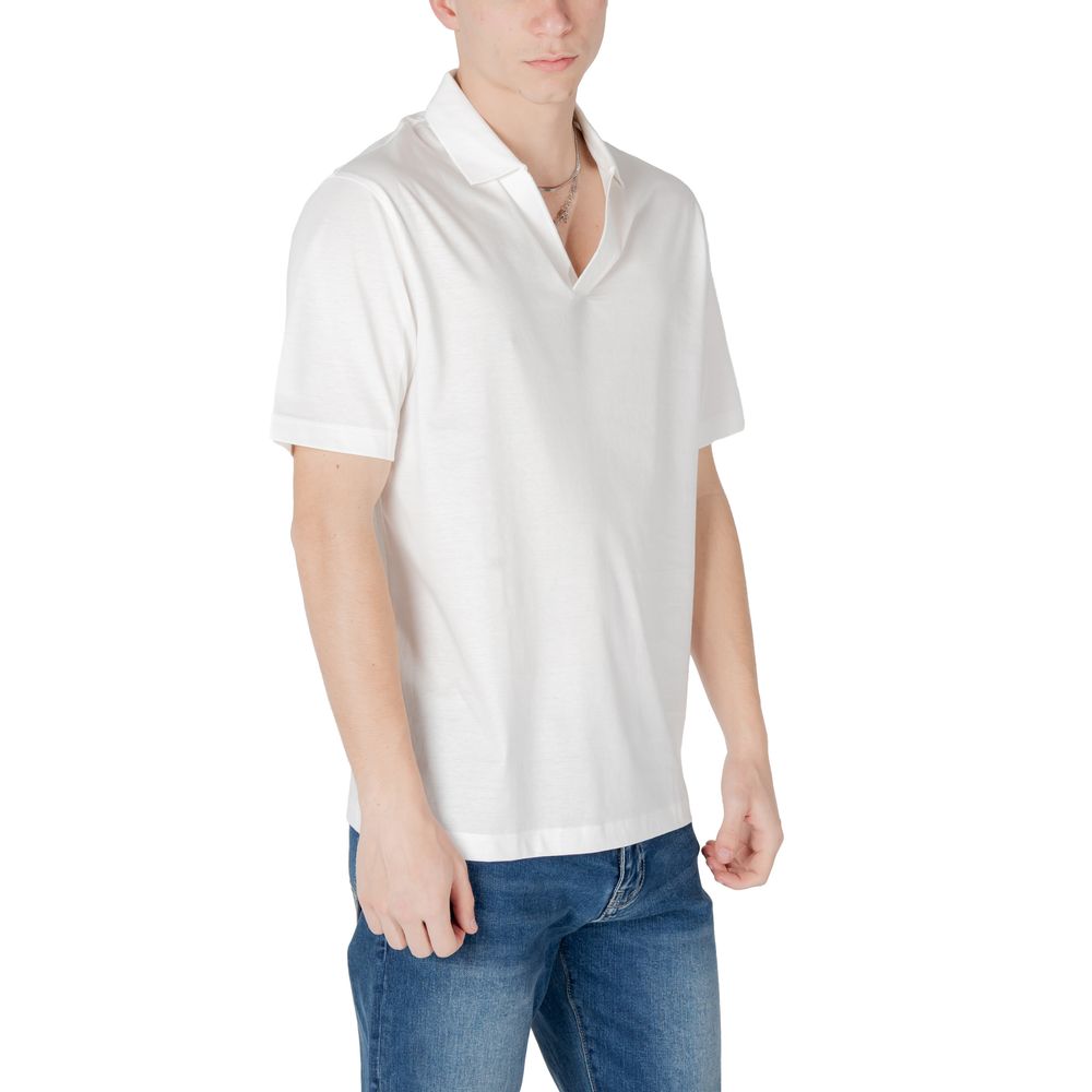 Armani Exchange Weißes Baumwoll-Poloshirt