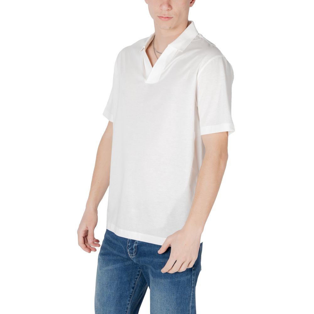 Armani Exchange Weißes Baumwoll-Poloshirt